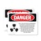 Signmission Radiation & Laser Sign, 5 in H x 7 in W, Vinyl Decal, Rectangle OS-2PACK-DS-D-57-L-2527 - alternate 1
